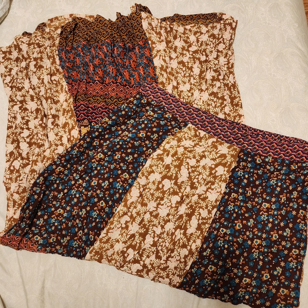 Natural Life Rust Multi Patchwork Boho Maxi Skirt - Picture 7 of 7
